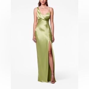 Nicholas One shoulder satin dress